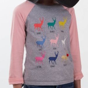 Mini Boden Christmas Rudolph Embellishment Shirt